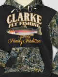 Fly Fishing Family Tradition : Printed 2-Tone Camo Hoodies product image 1