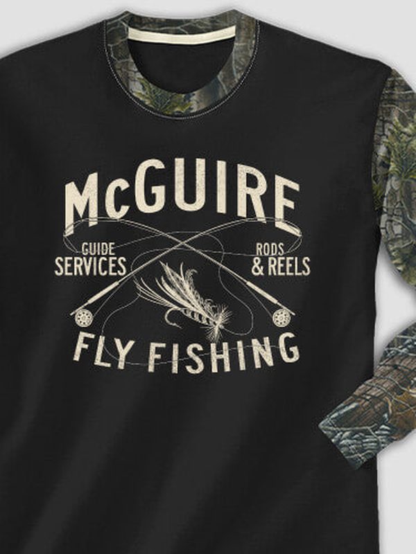 Fly Fishing Guide : Printed 2-Tone Camo Long Sleeves