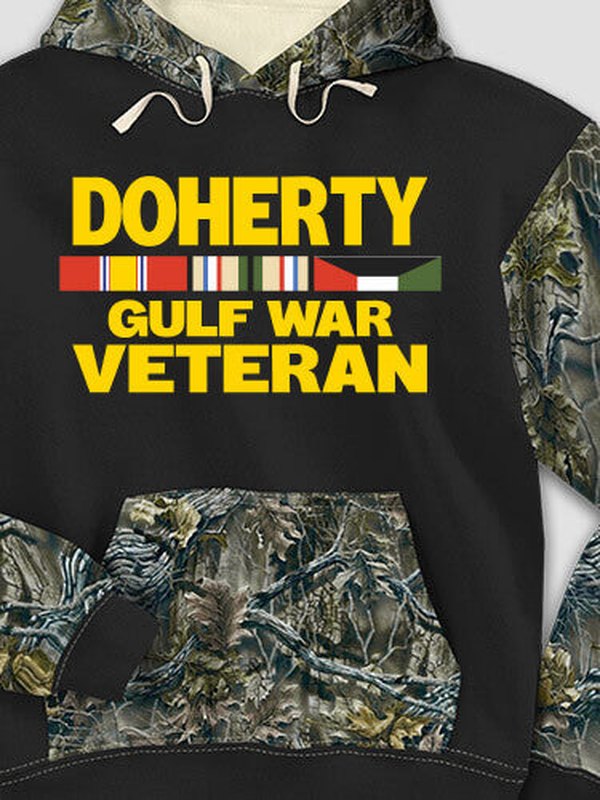 Gulf War Veteran : Printed 2-Tone Camo Hoodies product image 1