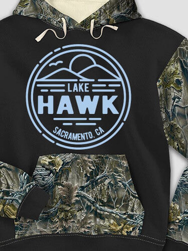 Vintage Lake : Printed 2-Tone Camo Hoodies product image 1