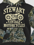 Vintage Motorcycles : Printed 2-Tone Camo Hoodies product image 1