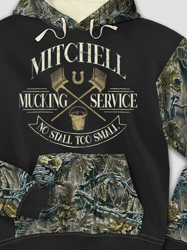 Vintage Mucking Service : Printed 2-Tone Camo Hoodies product image 1