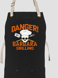Danger Grilling : Printed Canvas Work Aprons