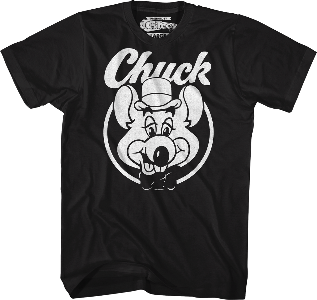 Black & White Circle Chuck E. Cheese T-Shirt product image 1