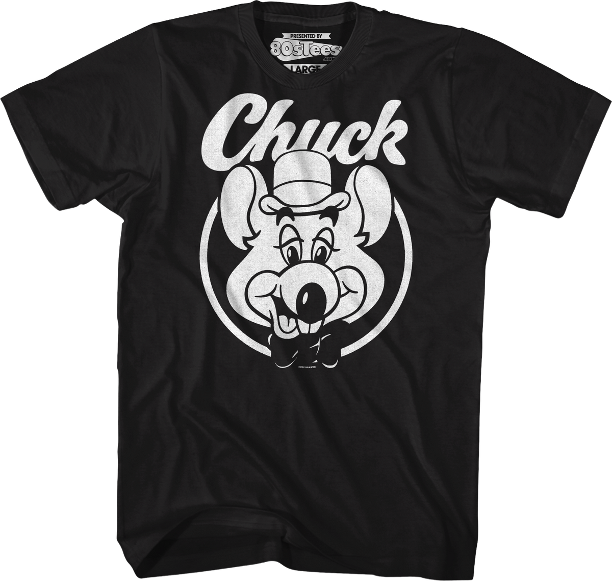 Black & White Circle Chuck E. Cheese T-Shirt product image 1