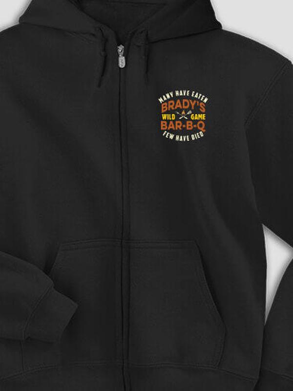 Wild Game Few Have Died BBQ : Embroidered Zip Hoodies product image 1