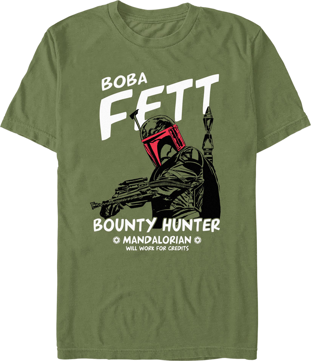 Boba Fett Will Work For Credits Star Wars T-Shirt product image 1