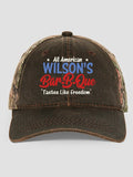 All American BBQ : Embroidered 2-Tone Camo Hats