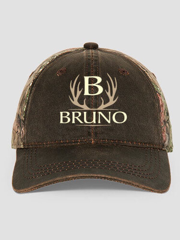 Antler Monogram : Embroidered 2-Tone Camo Hats