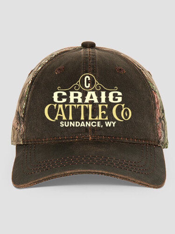 Cattle Company : Embroidered 2-Tone Camo Hats