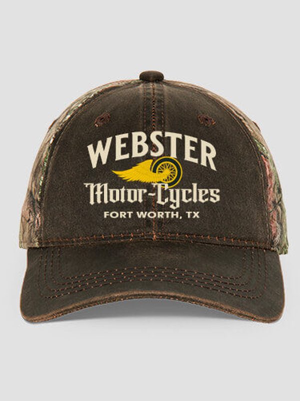 Classic Motorcycles : Embroidered 2-Tone Camo Hats