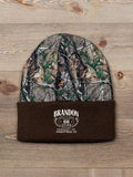 Distilled to Perfection : Embroidered 2-Tone Camo Cuffed Beanie