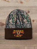 Elk Hunting Camp : Embroidered 2-Tone Camo Cuffed Beanie
