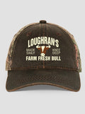 Farm Fresh Bull : Embroidered 2-Tone Camo Hats