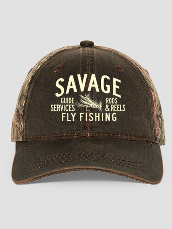 Fly Fishing Guide : Embroidered 2-Tone Camo Hats