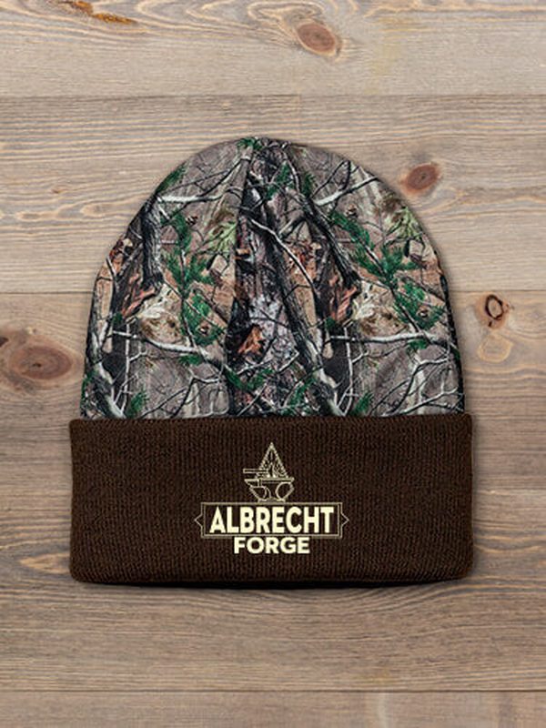 Forge : Embroidered 2-Tone Camo Cuffed Beanie