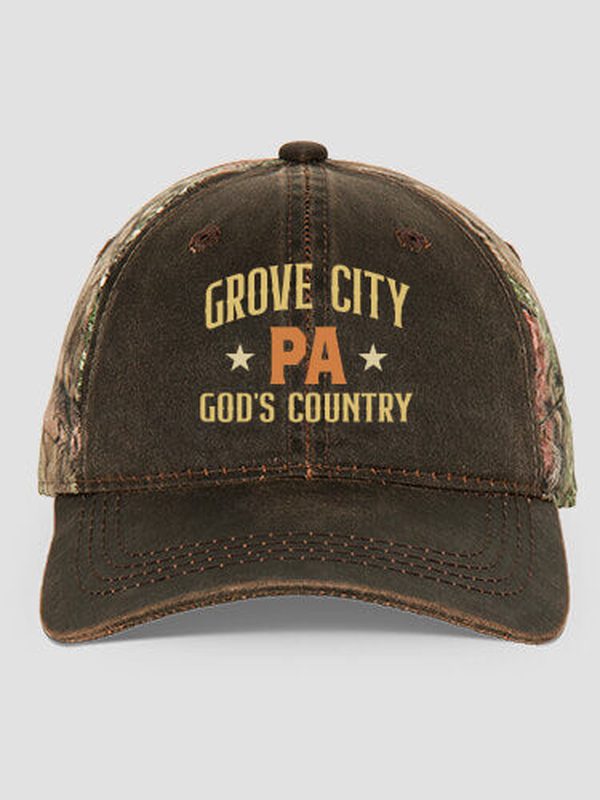 God's Country : Embroidered 2-Tone Camo Hats