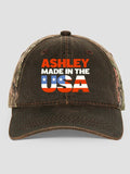 USA Family : Embroidered 2-Tone Camo Hats