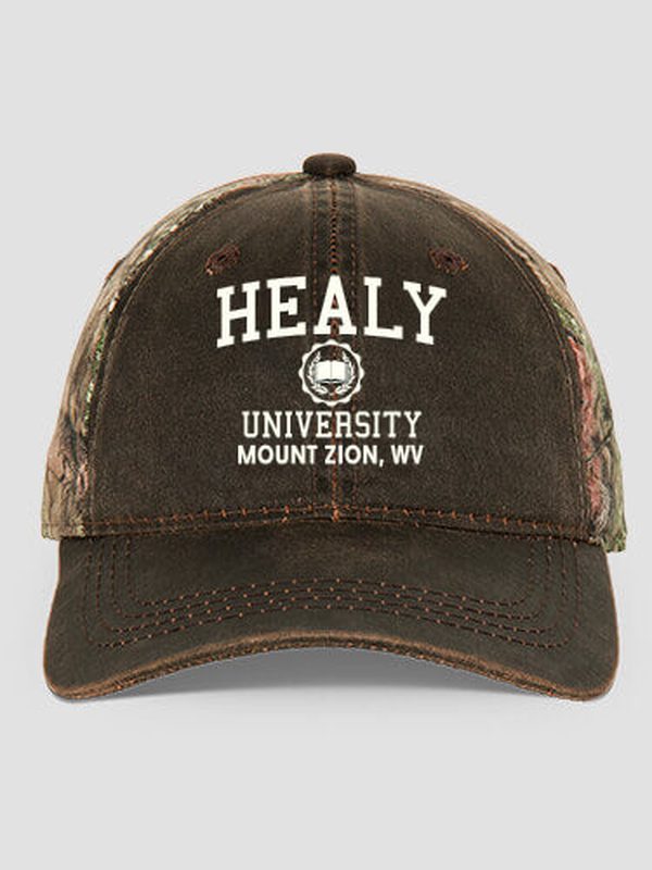 Vintage University : Embroidered 2-Tone Camo Hats