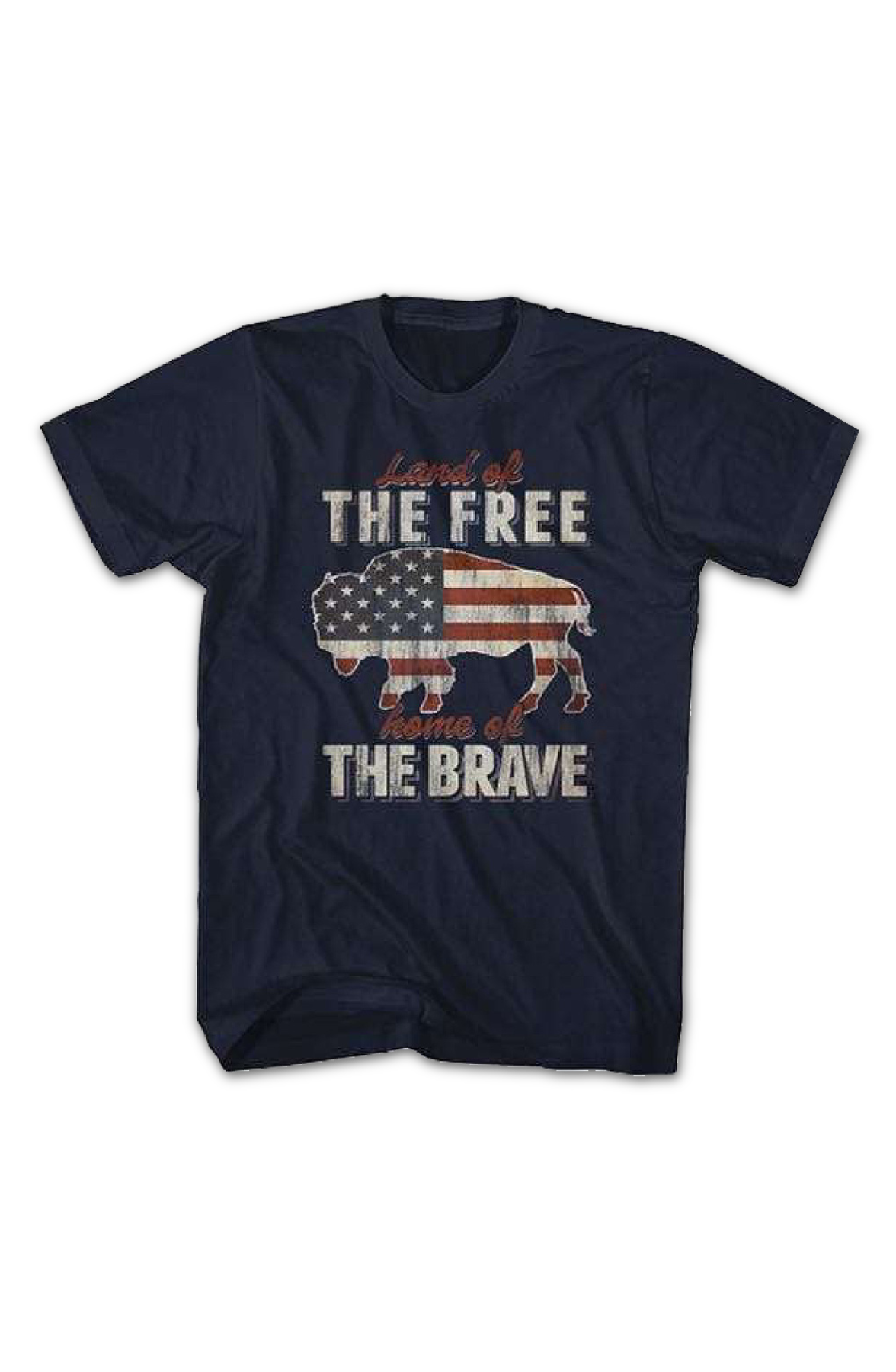 Buffalo Land Of The Free Home Of Brave T-Shirt product image 2