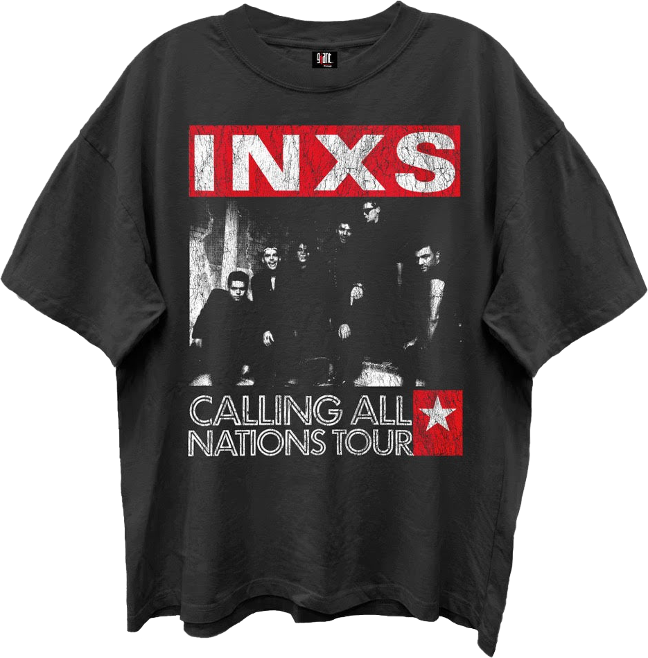 Calling All Nations Tour INXS Oversized T-Shirt product image 1
