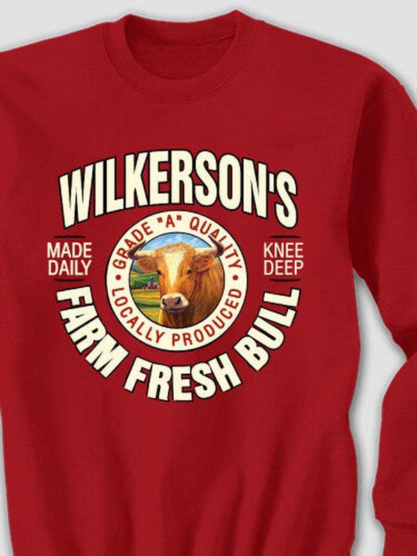 Farm Fresh Bull : Printed Sweatshirts product image 1