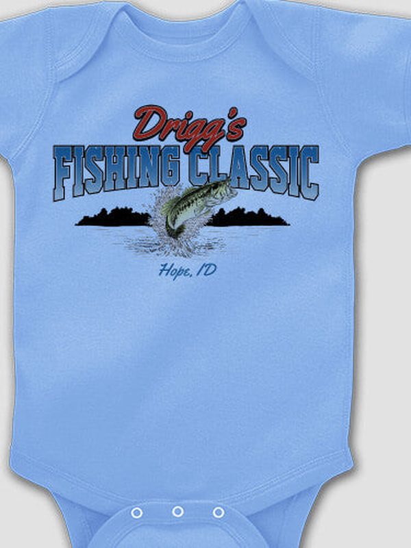 Fishing Classic : Printed Baby Bodysuits