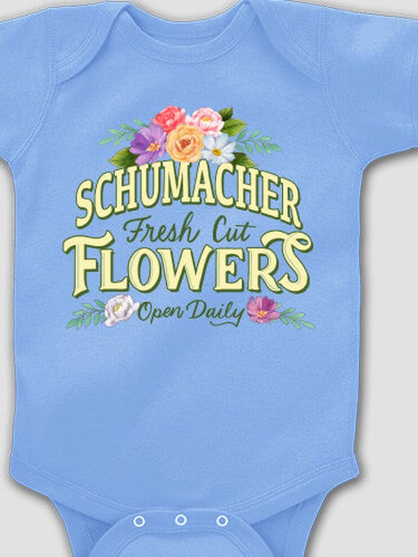 Fresh Cut Flowers : Printed Baby Bodysuits