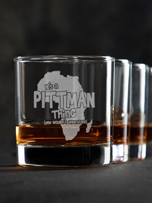 African American Thing : Rocks Glasses - Engraved