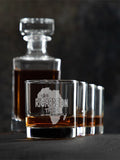 African American Thing : Decanter Rocks Glass Gift Sets - Engraved