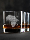 African Heritage : Rocks Glasses - Engraved