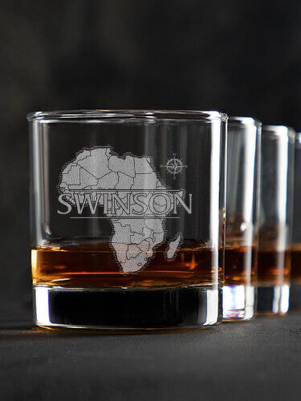 African Heritage : Rocks Glasses - Engraved