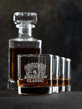 American Classic : Decanter Rocks Glass Gift Sets - Engraved