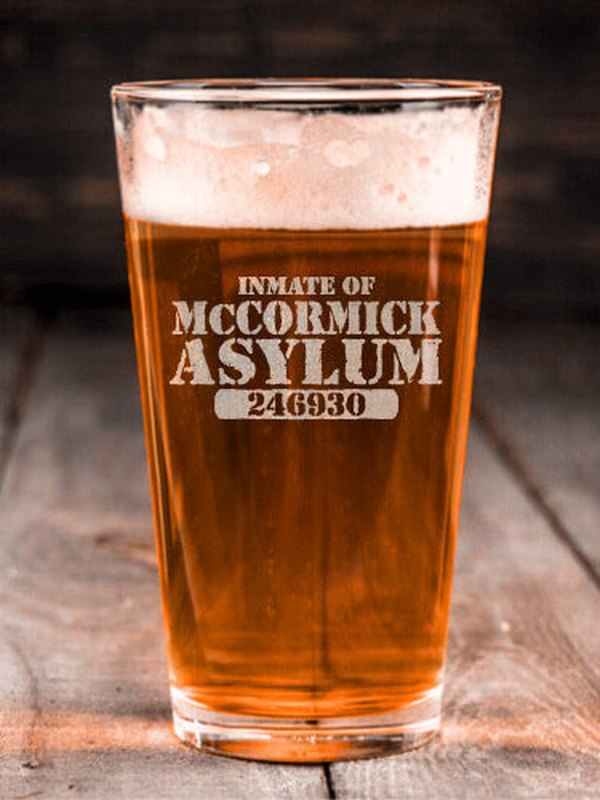 Asylum : Pint Glasses - Engraved