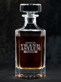 Asylum : Whiskey Decanter - Engraved