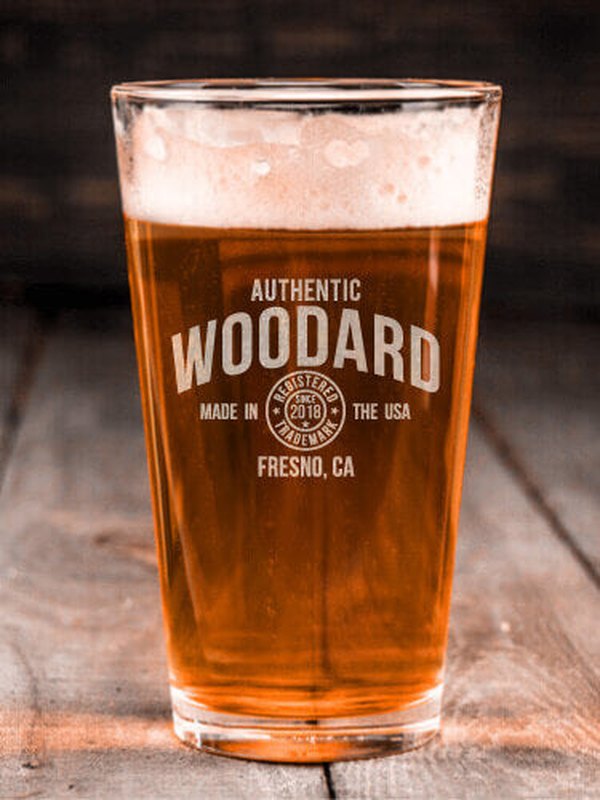 Authentic Brand : Pint Glasses - Engraved