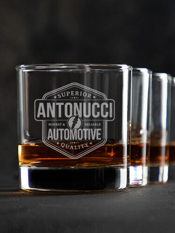 Automotive : Rocks Glasses - Engraved