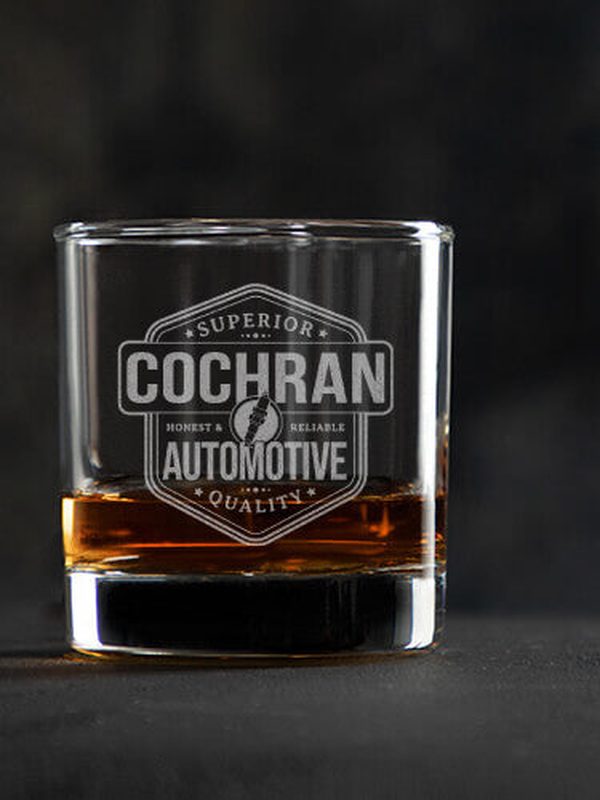 Automotive : Rocks Glasses - Engraved