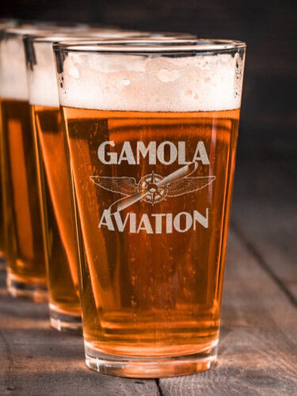 Aviation : Pint Glasses - Engraved
