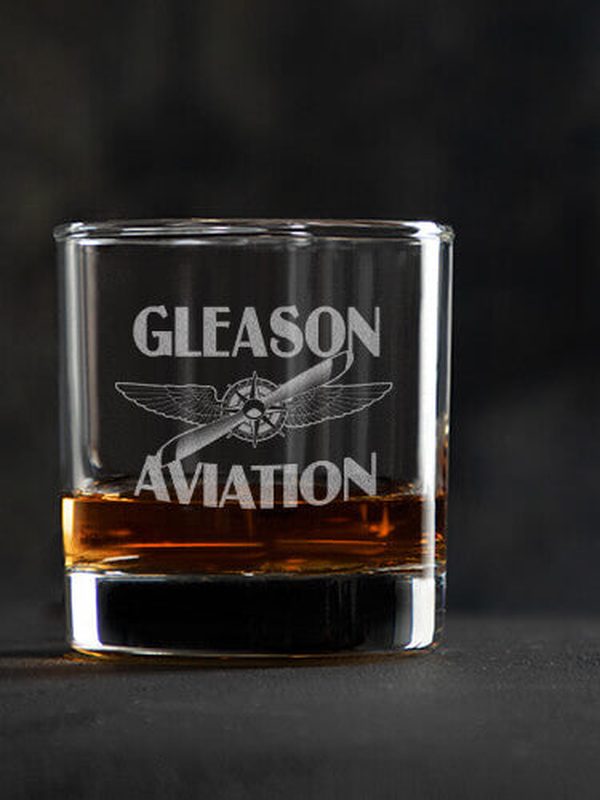 Aviation : Rocks Glasses - Engraved
