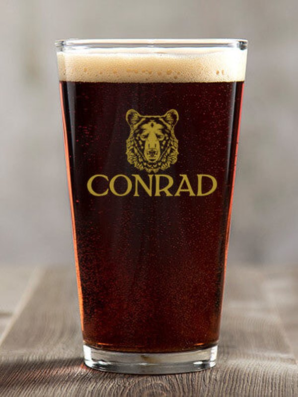 Bear : Pint Glasses - Color Printed