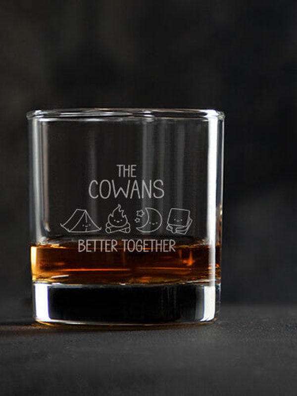 Better Together Camping : Rocks Glasses - Engraved