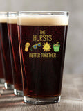 Better Together Vacation : Pint Glasses - Color Printed