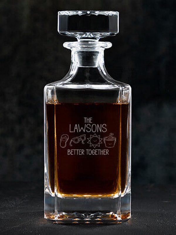 Better Together Vacation : Whiskey Decanter - Engraved