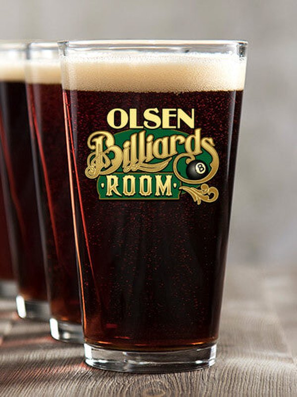 Billiards Room : Pint Glasses - Color Printed