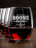 Brewing : Stemless Wine Glasses - Engraved