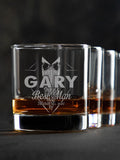 Bridal Party Guys : Rocks Glasses - Engraved