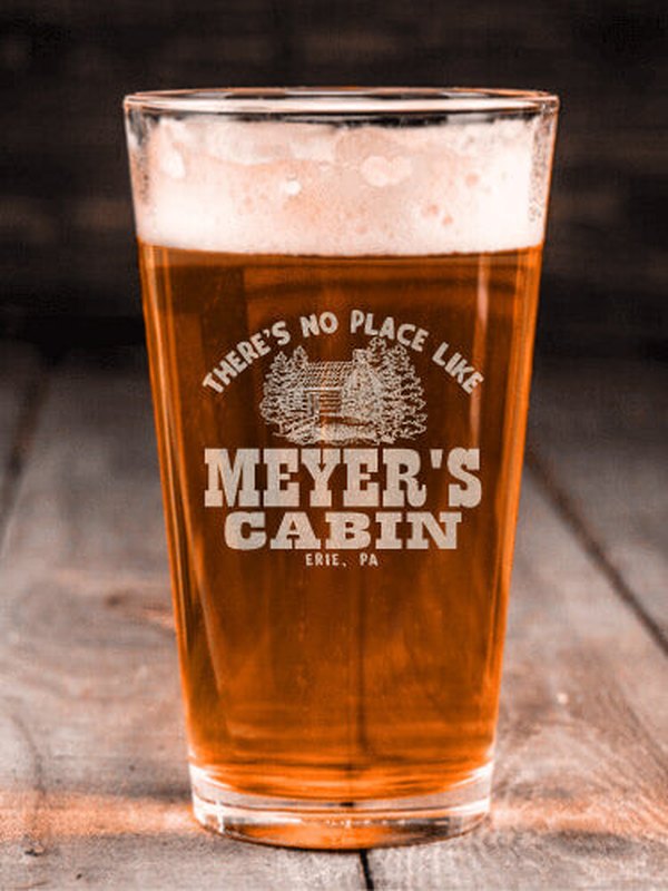 Cabin : Pint Glasses - Engraved