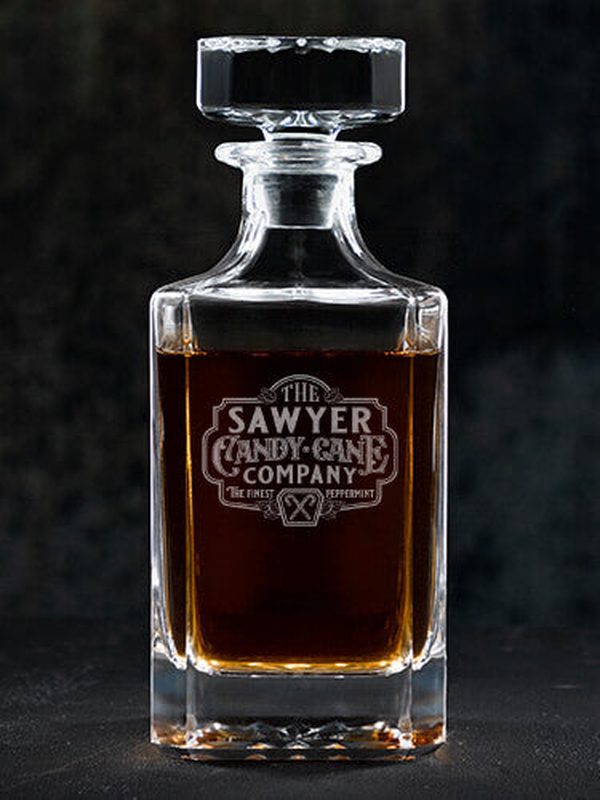 Candy Cane Company : Whiskey Decanter - Engraved