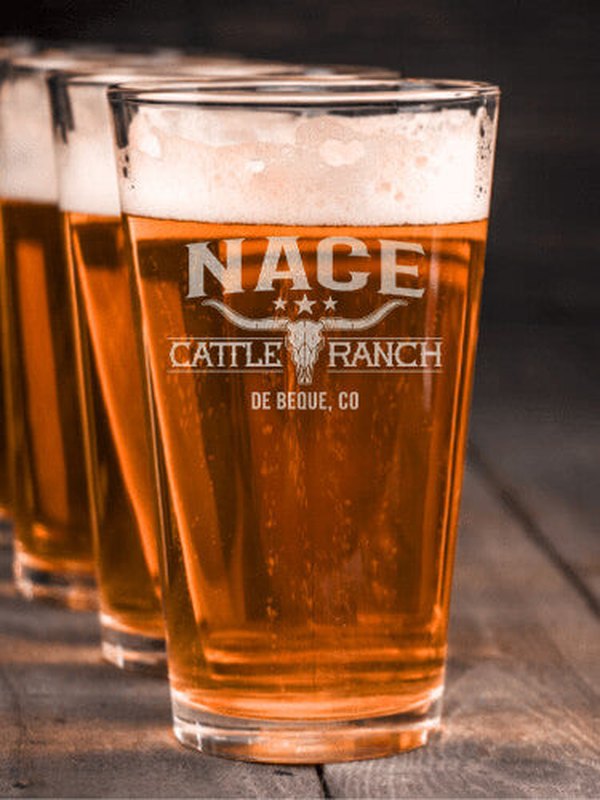 Cattle Ranch : Pint Glasses - Engraved